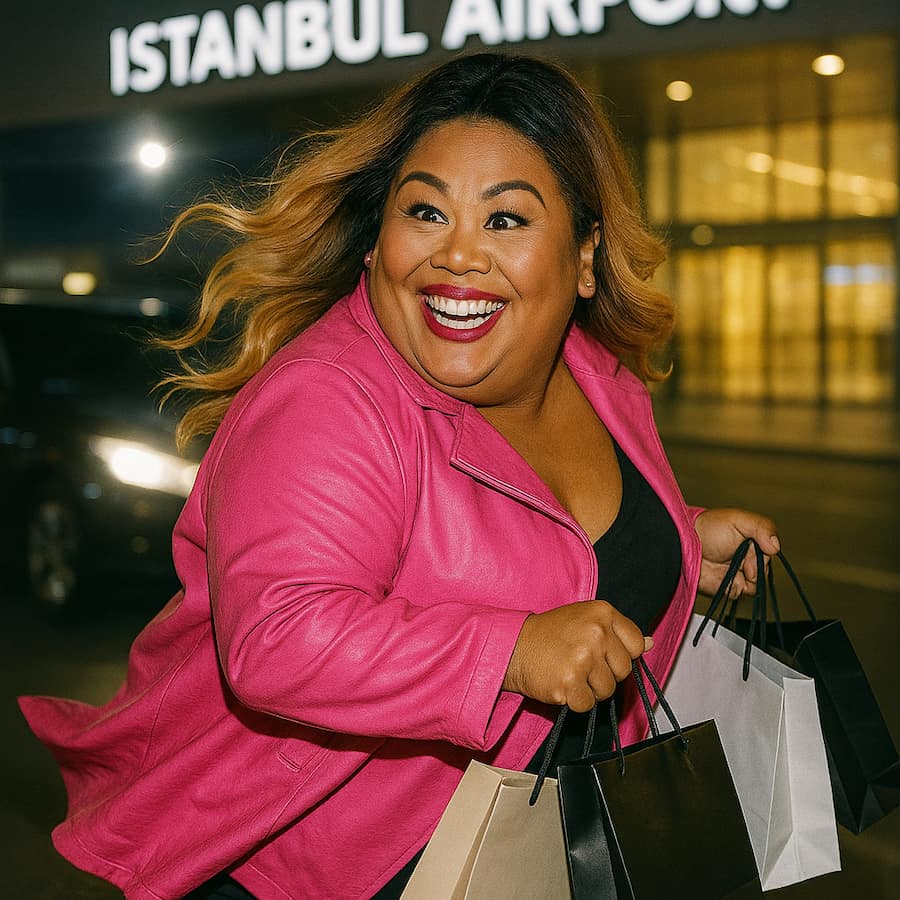 dientes de jiggly caliente en el aeropuerto de Estambul