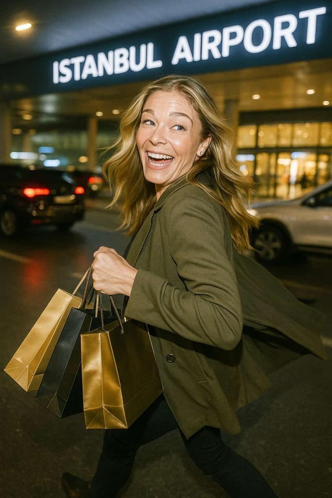 Leann Rimes à l'aéroport d'Istanbul