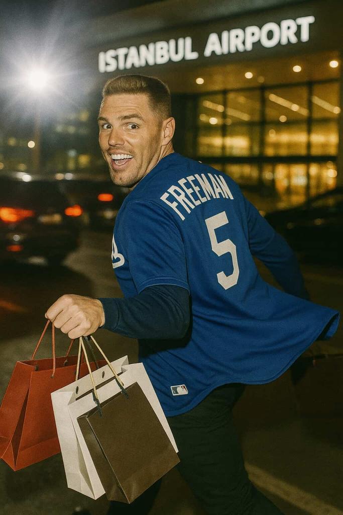 freddie freeman all'aeroporto di istanbul