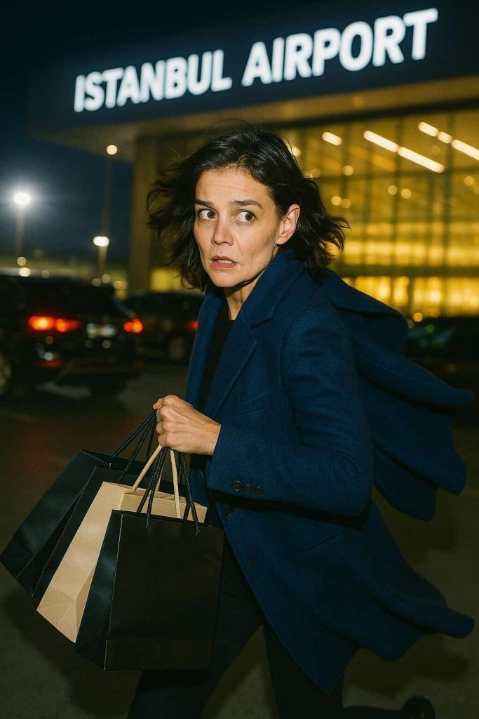 katie holmes na letishte istanbul