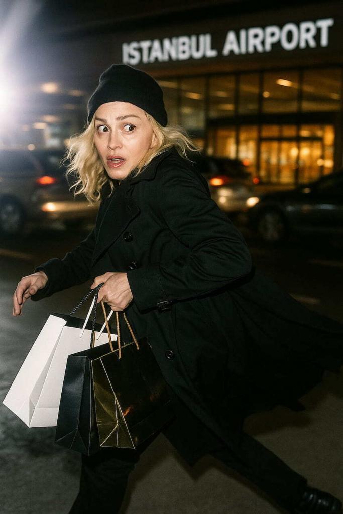 madonna con nuevos dientes en el aeropuerto de estambul