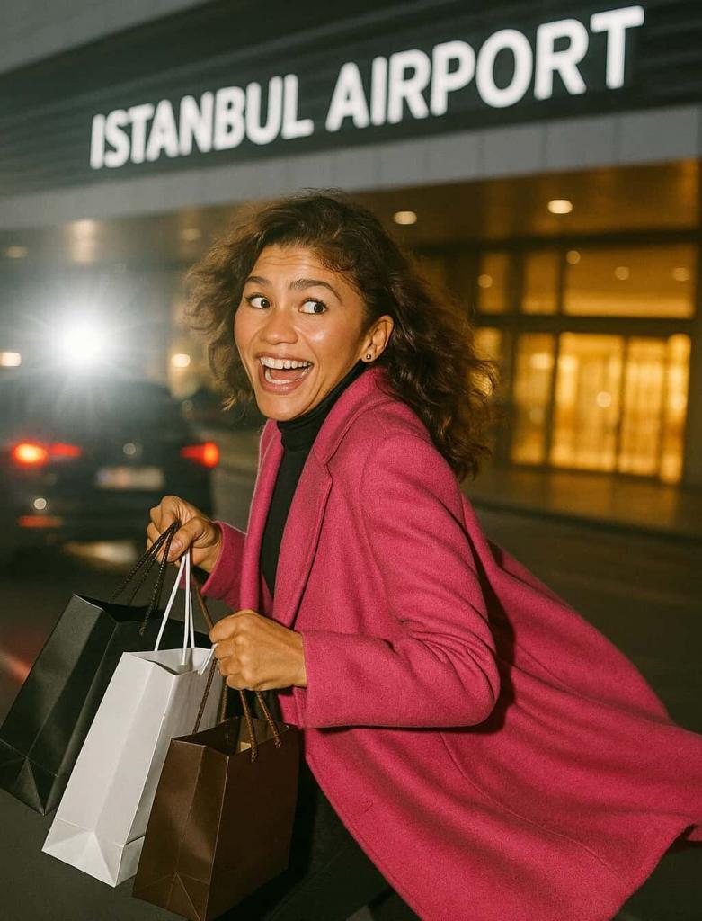 zendaya in istanbul airport