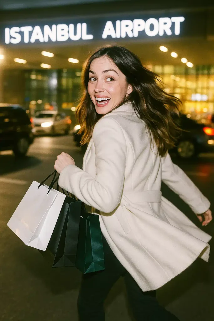 ana de armas in istanbul airport