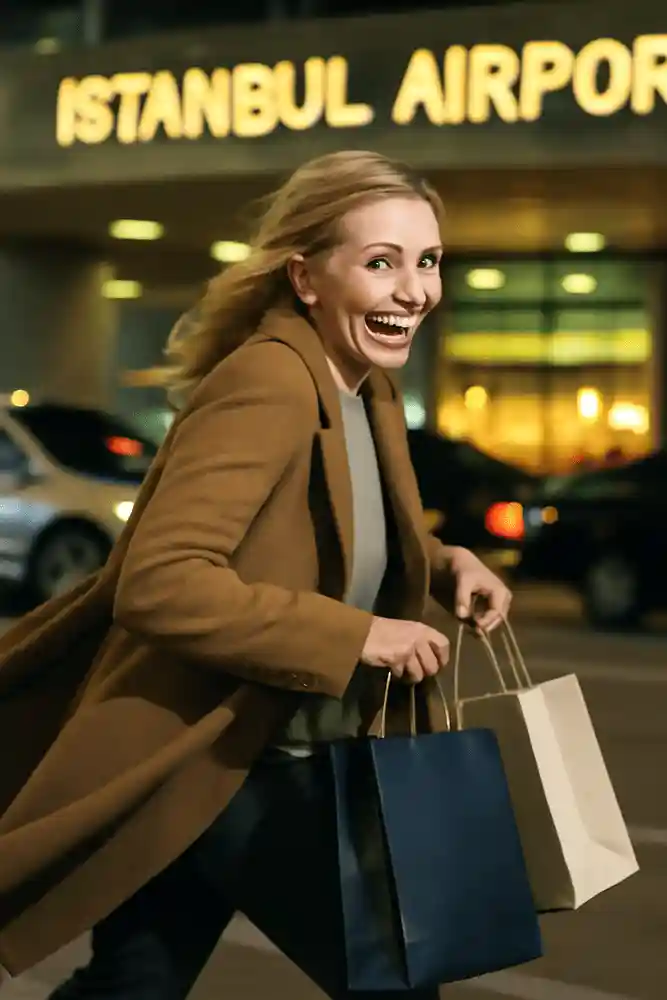 cameron diaz at istanbul airport