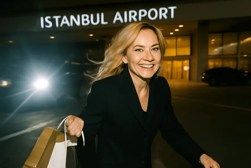 kate hudson at istanbul airport