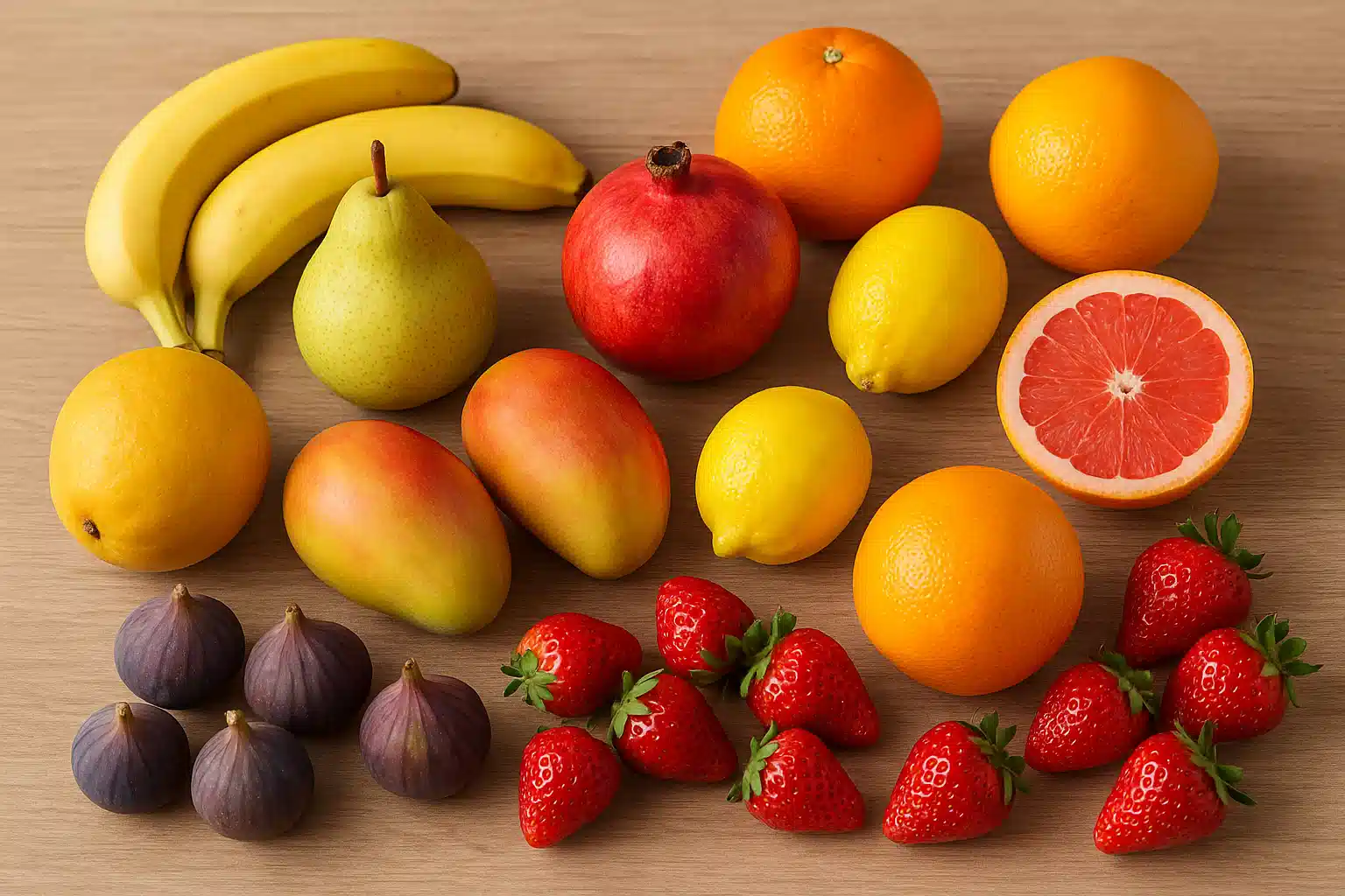 non acidic and acidic fruits