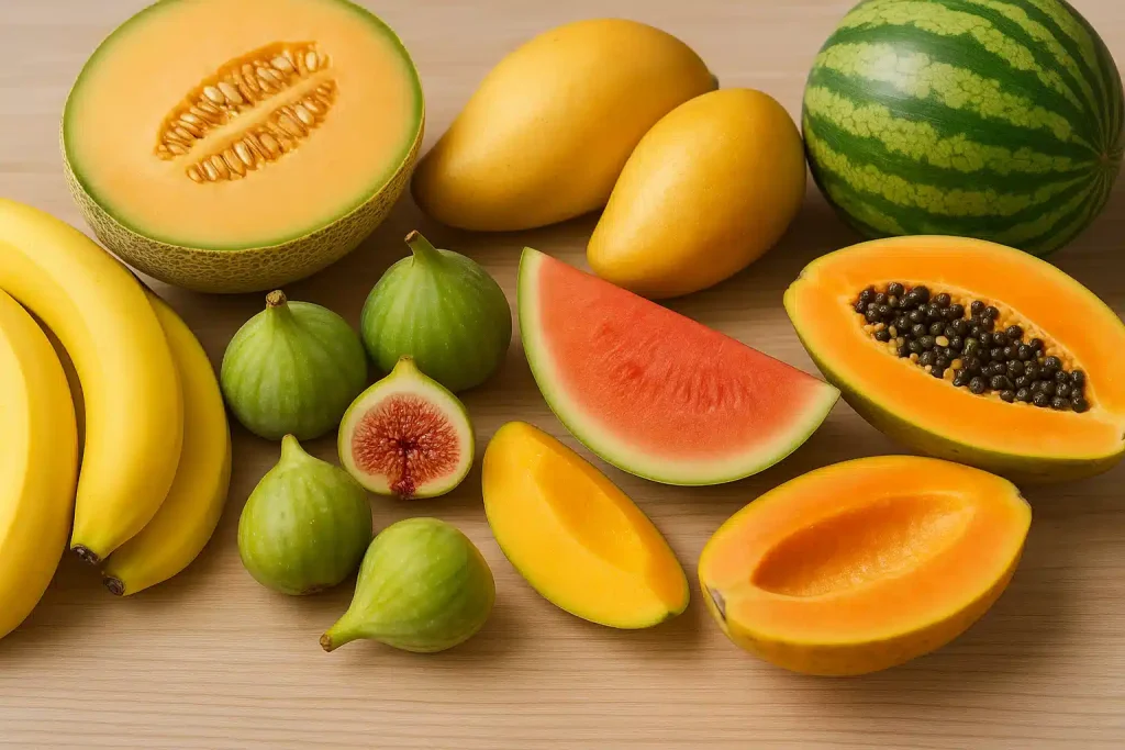 non acidic fruits