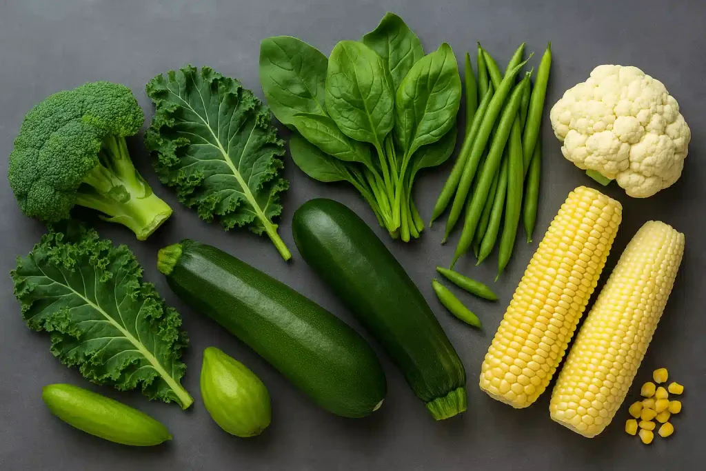 non acidic vegatables