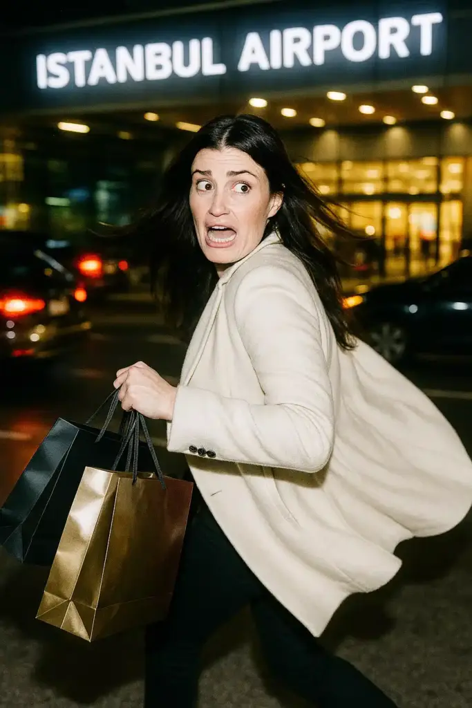 idina menzel am flughafen istanbul