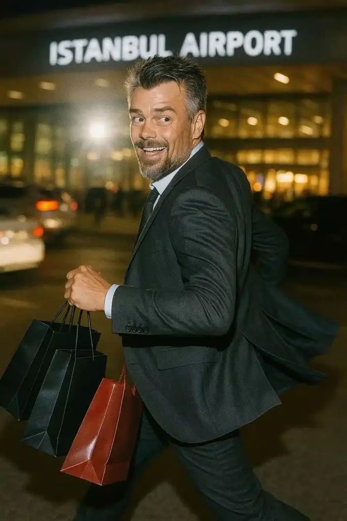 josh duhamel in istanbul airport