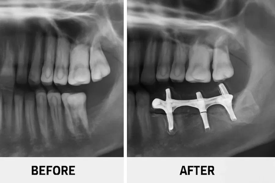 xray subperiosteal dental implants